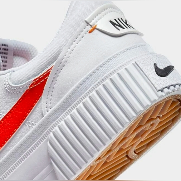 Nike Court Legacy Lift Leopard White Orange-Rattan-Black Sneakers Size 10 $94.99 - Picture 4 of 13